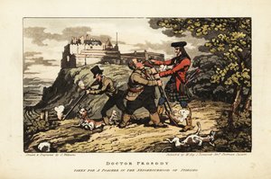 Touristes anglais chassant dans les Highlands d