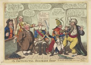 Napoléon comme barbier pour les puissances européennes, 1806 - Charles Williams