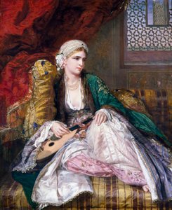 Orientalisme : "Beaute orientale" Europeenne vetue d
