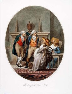 Le foyer anglais, gravé par P.W. Tomkins