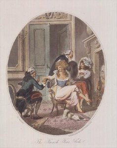 Le foyer français, gravé par P.W. Tomkins - Charles after Ansell
