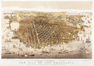 La ville de San Francisco, vue à vol d