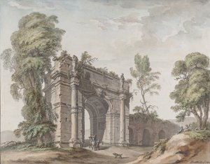 Conception pour une arche triomphale pour les jardins du Château d