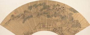 Paysage avec figure - Chen Jichun