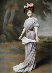 Comédienne française Amélie Dieterle en Blanche dans la pièce "La ponette", Paris, photo de Chéri Rousseau du journal "Le Théâtre" août 1er - Cheri Rousseau