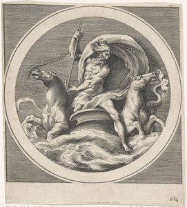 Neptune, Dieux et déesses (copies) (série) - Cherubino Alberti (possibly)