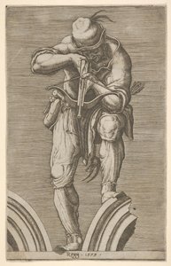 Un homme tirant à l