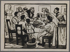 Buvons un verre pour célébrer le réveillon du Nouvel An, c.1945 - Chi Kwei Sung