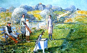 Une partie de golf - Childe Frederick Hassam