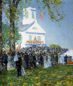 Une foire de campagne américaine - Childe Frederick Hassam