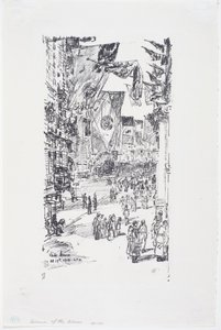Avenue des Alliés, rue de la ville (5e Ave) - Childe Frederick Hassam