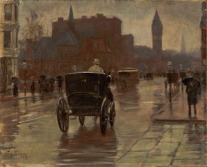 Avenue Columbus, jour de pluie
