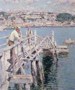 Scène de quai, Gloucester - Childe Frederick Hassam