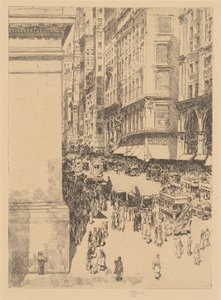 Cinquième Avenue, midi - Childe Frederick Hassam