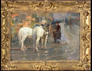 Scène de rue à Paris, c.1889 - Childe Frederick Hassam