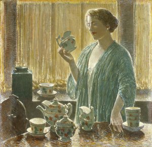 Service à thé aux fraises - Childe Frederick Hassam