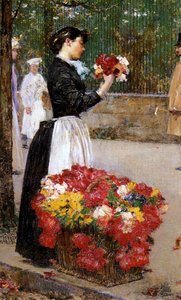 La fille aux fleurs - Childe Frederick Hassam