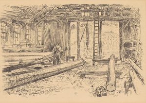Le magasin Spar, Gloucester - Childe Frederick Hassam
