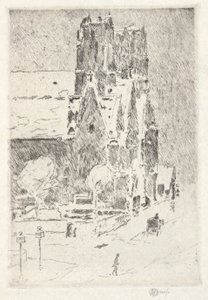 Église du Calvaire sous la neige