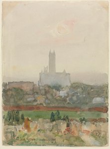 Cathédrale de Canterbury recto, 1889 - Childe Hassam