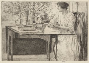Table coloniale, Cos Cob, 1915 - Childe Hassam