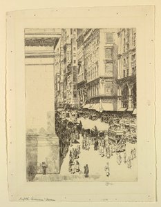 Cinquième Avenue, midi - Childe Hassam
