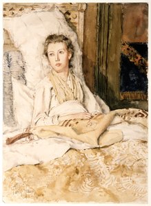 Maud cousant