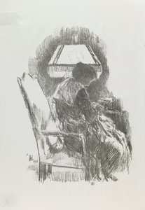 Mme Hassam tricotant - Childe Hassam