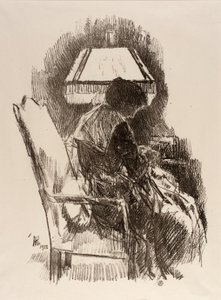 Mme Hassam, Tricot - Childe Hassam