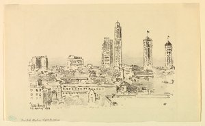 Skyline de New York – Bâtiments lumineux - Childe Hassam