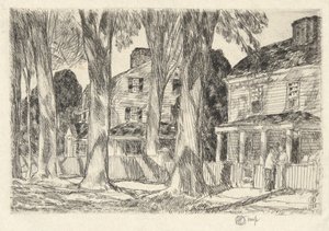 Rue de village ensoleillée, 1925 - Childe Hassam