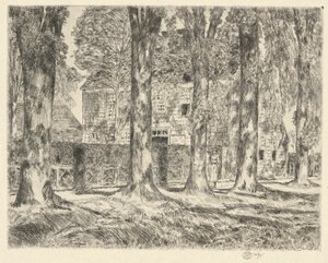 Ormes du village - Childe Hassam