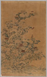 Panneau Kesi : Rochers et chrysanthèmes - China, Qing dynasty