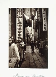 Scène de Rue à Canton, vers 1870 (tirage albuminé) - Chinese Photographer