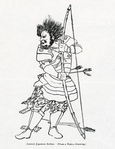 Un ancien archer japonais, illustration de 