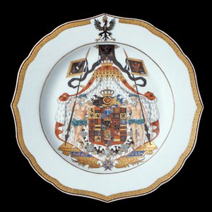 Assiette armoriée, période Qianlong (1736-95) vers 1755