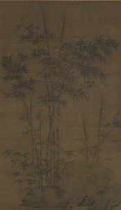 Bambou et moineaux, dynastie Yuan ou Ming, fin 14e siècle - Chinese School