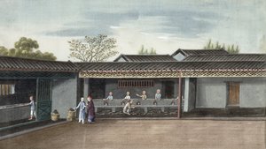 Séchage des feuilles de thé - Chinese School