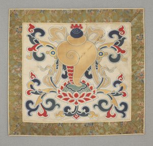 Huit objets précieux bouddhistes, conque, 17e siècle
