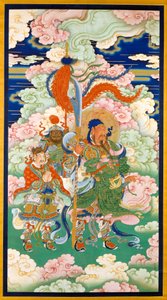 Empereur Guan, rouleau suspendu, c.1700 - Chinese School