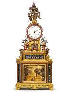 Horloge impériale frappante, musicale et automate "Immortel taoïste", ateliers de Guangzhou, période Qianlong, 1736-95 - Chinese School