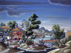Paysage en Chine, vers 1850 - Chinese School