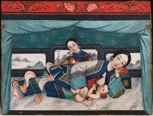 Mères allaitantes avec bébés et assistante féminine - Chinese School