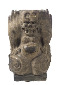 Démon gardien accroupi, province de Hebei, Période de Division, 550-577 - Chinese School