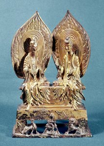 Les Bouddhas Prabhutaratna et Sakyamuni, de la province du Hebei, dynastie Wei du Nord, 518 après J.-C.