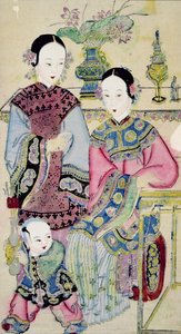 Deux femmes avec un enfant, Yangliuqing