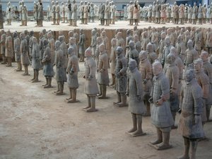 Musée de Xian, guerriers en terre cuite du tombeau de l