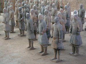 Musée de Xian, guerriers en terre cuite du tombeau de l