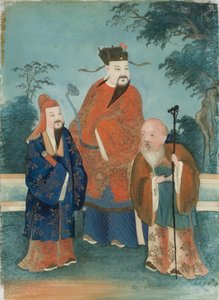 Trois figures masculines - Chinese School Chinese School