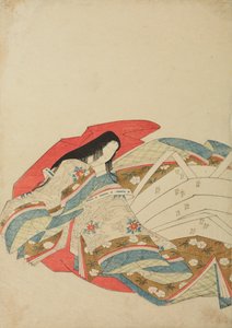 Dame de cour assise tournée vers la gauche, planche de l